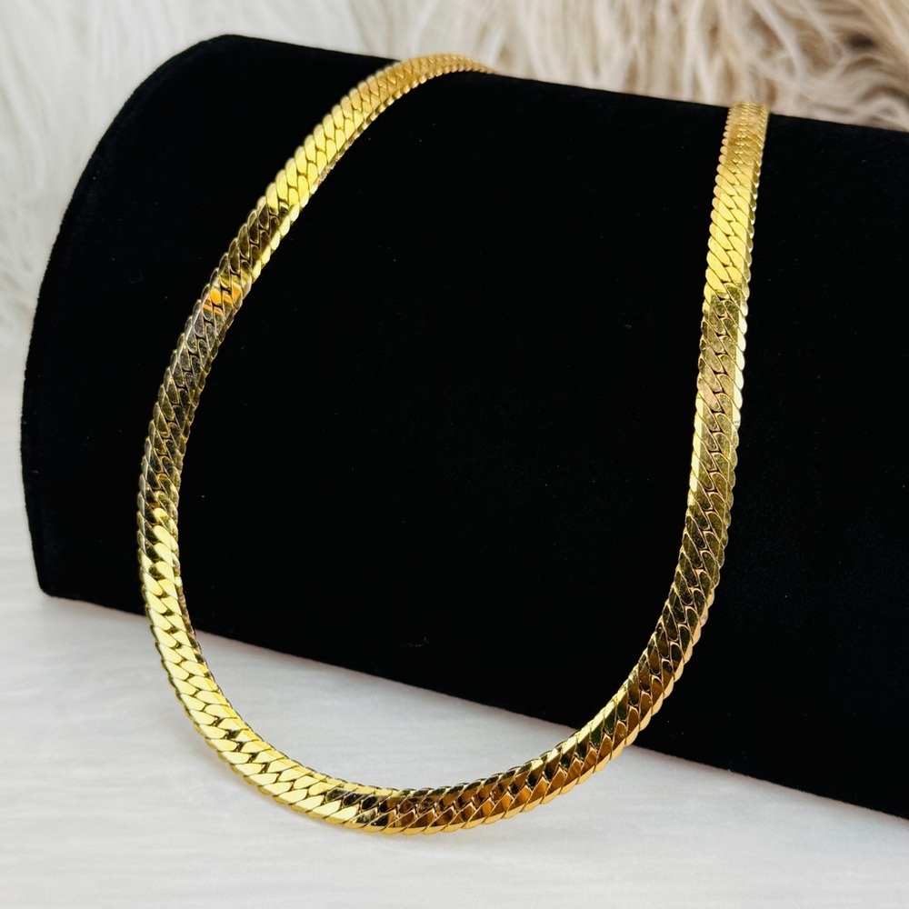 Vintage goldtone sleek chain necklace